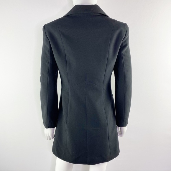 Vintage Lili Crepon Paris Size S Black Long Sleeve Collared Zip Up Jacket - Picture 5 of 8